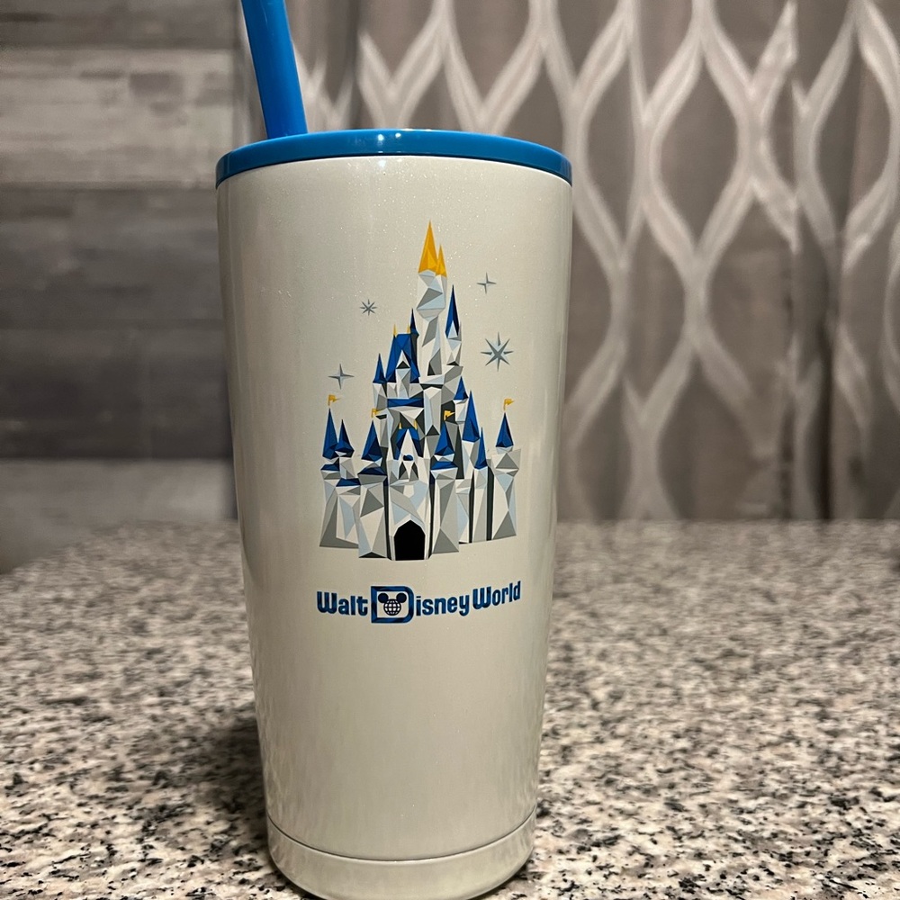 Walt Disney World Stainless Steel Tumbler with straw